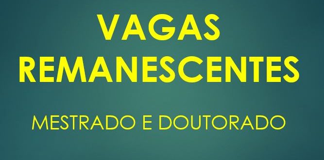 (Português do Brasil) VAGAS REMANESCENTES – EDITAL UNIFICADO